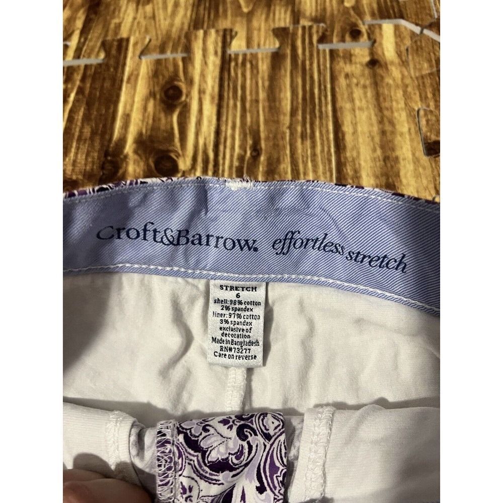 Croft & Barrow Effortless Stretch Skort Sz 6 Purple Floral - Picture 5 of 12